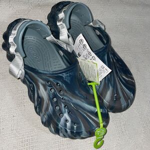 Crocs Echo Marbled Clog Blue Sand Men Slip On Casual Sandal 208454-0LE Sz 6